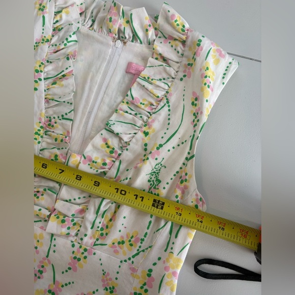 Lilly Pulitzer Adeline Ruffle‎ Grass Shift Dress Size 0 EUC 0319 - Picture 9 of 12